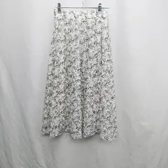 ◇ ⊂ ◎●未使用● Te chichi テチチ 花柄 ロング フレア スカート サイズM ホワイト レディース E  【1410100027750】