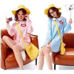 幼稚園 園児 コスプレ 衣装 かわいい ようちえん 園児 ハロウィン 衣装 コスチューム 制服 幼稚園服 仮装 5点フルセット みずいろ ピンク