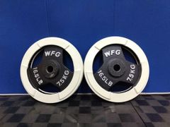 【中古】［WILD FIT］28mmラバーリングプレート7.5kg（2枚1組）