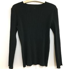 ISSEY MIYAKE イッセイミヤケ プリーツシャツ 長袖 Mサイズ ブラック 黒 IM92-FJ909 レディース 25a菊E