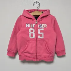 ベビー 2T ： 90 程度 Tommy Hilfiger(トミーヒルフィガー) フード ジップアップ ピンク キッズ トゥイーン