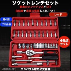 ソケットセット ビットセット 46 PCS 1/4 工具 トルクレンチ 六角 レンチ スピナー ソケットボックス メンテナンス ラチェットレンチ