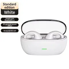 耳挟み式イヤホン イヤーカフ型 ワイヤレス イヤホン ゲーミングイヤホン 低遅延 マイク 軽量 空気伝導 Bluetooth5.3 ブラック ホワイト ピンク 通勤 スポーツ ランニング ジム