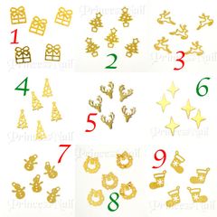 薄型メタルパーツ クリスマスパーツ 3種類/60枚セット