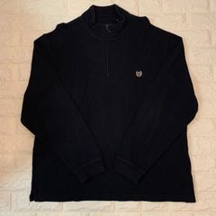 CHAPS ハーフジップトレーナー  刺繍ロゴ ネイビー 【メンズL】