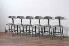 ★事前問合せ必須★ Nicolle Chair ニコル・チェア Whale Tail ホエールテイル メタルチェア 中古 美品 オールスチール 6脚セット 板座チェア ダイニングチェア 椅子 イス バラ売り可能 リペア+発送まで3週間前後 R-081913