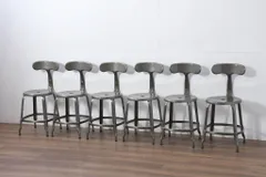 ★事前問合せ必須★ Nicolle Chair ニコル・チェア Whale Tail ホエールテイル メタルチェア 中古 美品 オールスチール 6脚セット 板座チェア ダイニングチェア 椅子 イス バラ売り可能 リペア+発送まで3週間前後 R-081913