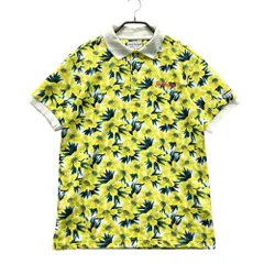サイズ：4 JACK BUNNY ジャックバニー  半袖ポロシャツ 花 総柄 イエロー系 [240101540221] ゴルフウェア メンズ ストスト