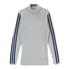 サイズ：L ADIDAS GOLF アディダスゴルフ  タートルネック 長袖 ニットセーター  グレー系 [240101452549] ゴルフウェア レディース ストスト