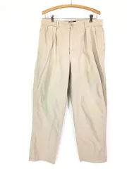 古着 90s USA製 Polo Ralph Lauren タック チノ パンツ テーパード ベージュ W35 L31 古着 