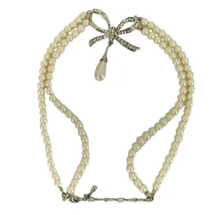 ユーズドフルギ USED古着 love tiara リボンパール ネックレス イヤリングセット レディース 表記無 