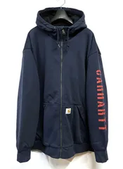 Carhartt｜カーハート  Rain Defender Loose Fit Fleece Lined Logo Graphic Sweatshirt  レインディフェンダー ルーズフィット 袖ロゴ ジップアップパーカー スウェット
