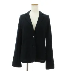 ラコステ LACOSTE テーラードジャケット シングル 2B 鹿の子 コットン 無地 センターベント VF013E 紺 ネイビー 40 ■SM1のサムネイル