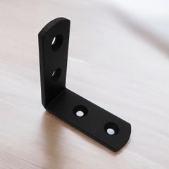 【10個入】黒 L型Rアングル  50mm 補強金具　L型ブラケット　DIY  L字金具　アングルブラケット
