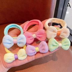 ベビー キッズヘアゴム キャンディーカラー リボン 6set【NO,032】