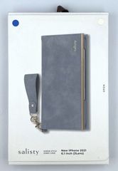 salisty iPhone 13 Pro ケース 手帳型 スエードスタイル iPhone 2021 6.1inch Pro [パウダーブルー]