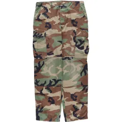 古着 00年代 米軍実品 迷彩柄 ウッドランドカモ リップストップ ミリタリー カーゴパンツ コンバットパンツ USA製/eaa559189