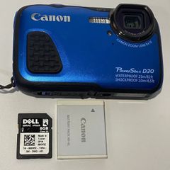 Canon Power Shot D30 コンパクトデジタルカメラ ブルー　SDカード／バッテリー付き②