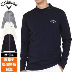 【カラー・サイズ選択可】Callaway キャロウェイ 2024 メンズ モックネック長袖シャツ 裏起毛 吸湿発熱 保温 C24233108 モックネックシャツ ハイネックシャツ 発熱インナーシャツ 発熱アンダーシャツ 新品【キャロウェイ正規販売店】