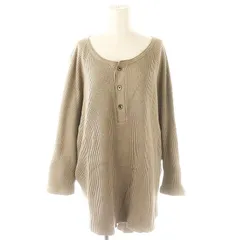 アパルトモン ドゥーズィエムクラス L'Appartement DEUXIEME CLASSE アメリカーナ Americana Thermal relax チュニック カットソー 長袖 ヘンリーネック ワッフル バックテール グレー /ES ■OS