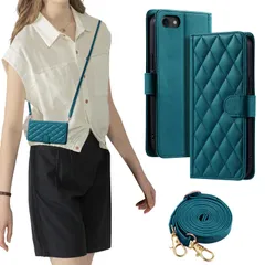 【迅速発送】laddutoi FOR iPhone SE ケース 第3世代 第2世代 iPhone 7/8 ケース 手帳型 おしゃれ ストラップ付き スタンド機能 カード収納 軽量 薄型 耐衝撃 高級PUレザー 滑り防止 財布型 内蔵マグネット 開閉式 チェッ