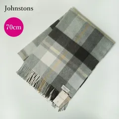 【美品】ジョンストンズ 大判ストール カシミア ライトグレー Johnstons ジョンストンズカシミア大判ストールライトグレー