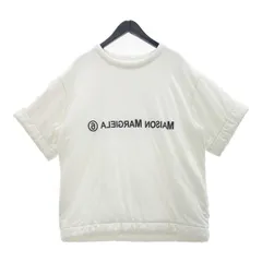 メゾンマルジェラ MM6 中綿 半袖 Tシャツ カットソー S62GD0017 S21058 ロゴ レディース Sサイズ ホワイト Maison Margiela トップス DL12921■