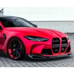 スポーティ全開♪ BMW カーボン ルック フロントバンパー リップ スポイラー G83 M4 カブリオレ コンペティション トラックパッケージ ZST-536のサムネイル