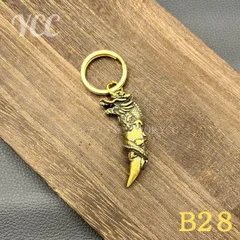 キーホルダー カラビナ キーリング ブラス Brass 真鍮  ハーレーダビットソン Harley Davidson アメカジ ヴィンテージ ライダーファッション シンプル おしゃれ  B28