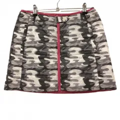 【美品】アドミラル 中綿リバーシブルスカート 白×グレー カモフラ 迷彩 レディース M ゴルフウェア Admiral