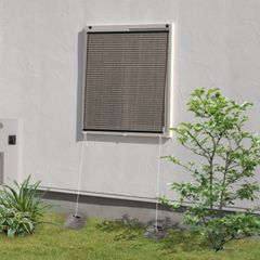 JS ポリエチレン 風通しが良い 1×1.2m シェード ブラウン サンシェード 洋風すだれ オーニング 日よけ JS-1012BR タカショー