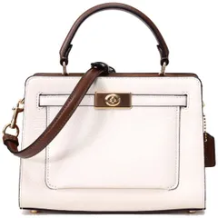 コーチ バッグ COACH レザー ミニ レーン ハンドル クロスボディ 斜め掛け 2WAY ショルダー ハンドバッグ チャーク×ペニーマルチ C8319