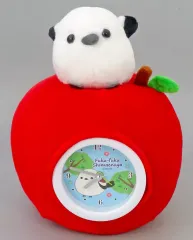 【中古】置き時計・掛け時計 赤い実 ちょこんとぬいぐるみ時計 「ふくふくシマエナガ」