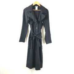 ソニアリキエル SONIA RYKIEL PARIS コート 薄手 フード リボン紐 ロゴボタン スリット 黒 40サイズ 944096のサムネイル