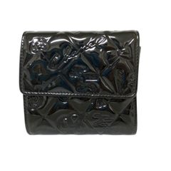 希少】LOEWE 二つ折り財布 アナグラム エンボスロゴ ブラック レザー