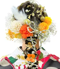 [JZOON] 髪飾り 10色 ドライフラワー 造花飾り 水引 紐 ヘアーアクセサリー 和玉 かすみ草 金箔 人気 和服 着物 振袖 袴 花 浴衣 成人式 七五三 結納 卒業式 入学式 結婚式 発表会 TC001