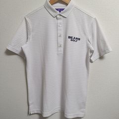 ビームスゴルフ パープルレーベル ポロシャツ ホワイト M 美品