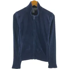 古着 Coldwater Creek ニット切替 ベロアジャケット レディースL相当/eaa521875