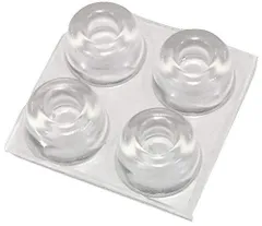 【特価セール】22mm 直径 × 4粒セット 高さ 1cm 円形 (10mm) 大 透明 ゴム足 クリアー ゴム 大きい 戸当り ソフト 戸当り クッション クッション 滑り止め ColorfylCoco (4粒セット)