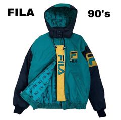 90s FILAフィラ トラックジャケット ジャージ 刺繍ロゴ好配色マルチ