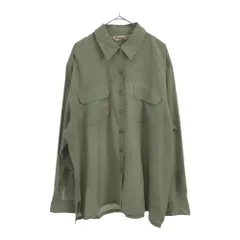 ジョアンナ 長袖 チェックシャツ 1X グリーン系 Joanna レディース 古着 【240315】