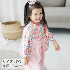 ベビー 袴ロンパース 靴下 セット 女の子  60 70 80 90【ahgset-tsubaki ピンク系】