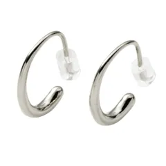 【シルバー×ピアス】[Cream dot. クリームドット公式] ピアス レディース  フック 金属アレルギー ニッケルフリー フープ メタル ミニ 小さめ 小さい カーブ 大人 シンプル 