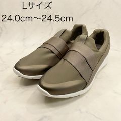 【新品 訳あり】【レイン対応】イング　ストレッチスニーカー　Lサイズ　オーク