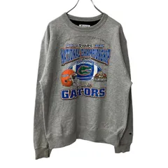 Champion プリントスウェット トレーナー M グレー チャンピオン スウェットカットソー 長袖 トップス 古着卸 アメリカ仕入 a708-6055