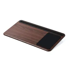 【特価商品】サンワダイレクト ひざ上テーブル ノートPC/タブレット用 15.6型対応 マウスパッド・スマホ/タブレットスタンド・クッション付き 木目調 200-HUS008