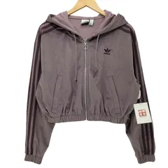 アディダス adidas HOODED TRACK TOP ジップアップパーカー レディース  J/M