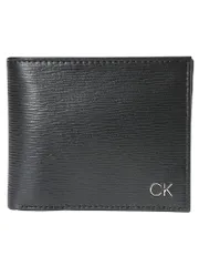 Calvin Klein (カルバンクライン) レザー ワンポイント 二つ折り財布 RIVER PRINT