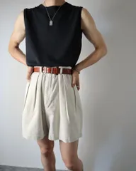 1990s Ralph lauren 2tuck wide classic chino shorts ivory 90年代 ラルフローレン 2タック ワイド クラシック チノ ショーツ 短パン ハーフパンツ 白系 W40