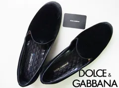 コレクションモデル06AW★DOLCE&GABBANA ドルチェ＆ガッバーナ ベロアユーズド加工 本革シューズ UKサイズ10 28cmブラック黒【本物保証】のサムネイル